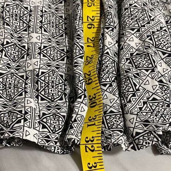 Aeropostale | S | Boho Spaghetti Strap Fit & Flare Mini Dress – Black White - Picture 12 of 15